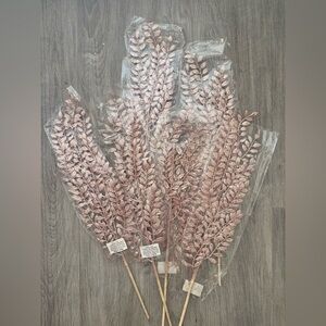 Blush Glitter Leaf Stems by Valerie, sold on QVC. Brand New In Box